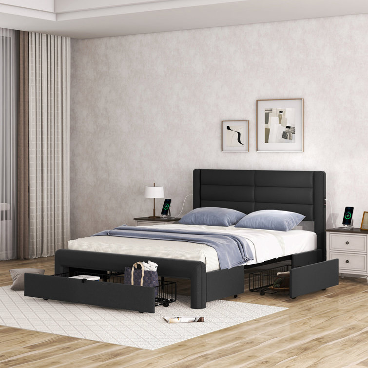 Bed frame shop with backrest